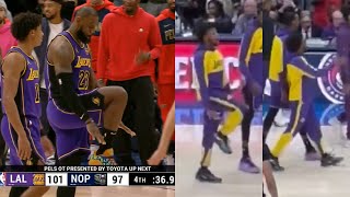 Bronny James imitates LeBron and does silencer celebration after LeBron did 😂 [upl. by Chappell]