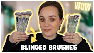 BLINGED BRUSHES The Silver Collection so different and sparkly [upl. by Einhpad832]