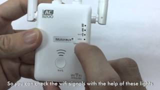 Motoraux 1200Mbps WiFi Range Extender Support Wifi RepeaterAP And Wifi Router with Four Antennas [upl. by Thagard]