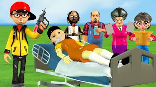 Scary Teacher 3D vs Squid Game The challenge to choose a medicine to help the doll wake up [upl. by Ahsemrak]