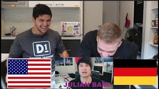 AMERICAN REACTS to GERMAN YOUTUBER JULIAN BAM [upl. by Ecirtram]