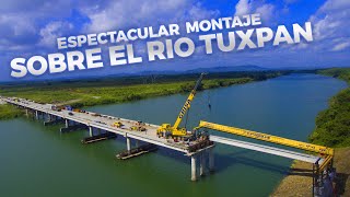 Montaje espectacular de Trabes en el rio Tuxpan [upl. by Micki]