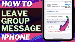 iOS 17 How to Leave a Group Message on iPhone [upl. by Avonasac]