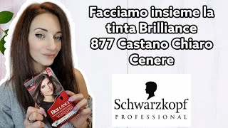 Facciamo insieme la TINTA PALETTE schwarzkopfpro 877 CASTANO CHIARO CENERE newlookconpalette [upl. by Ahsiekam]