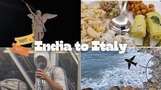 INDIA TO ITALY TRAVEL VLOG bUT THIS HAPPENED AT AIRPORT🫨😱 [upl. by Ertnod208]