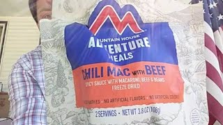 Mountain House Freeze Dried Chili Mac With Beef Meal [upl. by Ennaisoj]