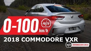 2018 Holden Commodore VXR 0100kmh amp engine sound [upl. by Amhsirak]