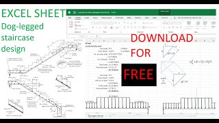 Doglegged staircase design as per IS 4562000 Download Excel sheet for FREE [upl. by Odlanar]