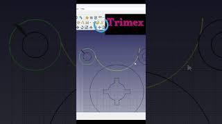 use of trimex tool in draft workbench FreeCAD how to trim freecad freecadtutorial trimex trim [upl. by Yonita]