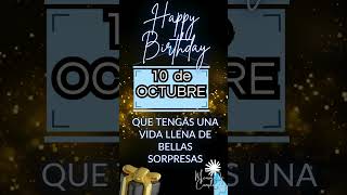 Feliz Cumpleaños 10 de OCTUBRE 💟 Felicitaciones de cumpleaños divertidas 🎉 happybirthday [upl. by Wolenik]