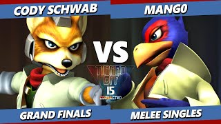 Tipped Off 15 GRAND FINALS  Mango Falco Vs Cody Schwab Fox Smash Melee  SSBM [upl. by Cosmo806]