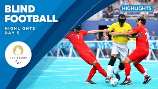 ⚽️ Blind Football Highlights  Day 5  Paris 2024 Paralympic Games [upl. by Odessa]