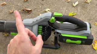 Ego 765CFM Leaf Blower review [upl. by Ahsita569]