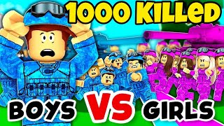 1000 enemy kill in roblox boys vs girl roblox game  gaming zone [upl. by Frankel]