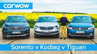 VW TiguanAllspace vs Skoda Kodiaq vs Kia Sorento  Which is the best 7seater SUV [upl. by Miarfe]