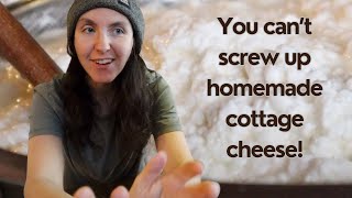 Easy Homemade Cottage Cheese  My 6 Step Method For Making Delicious Cottage Cheese Every Time [upl. by Newo]