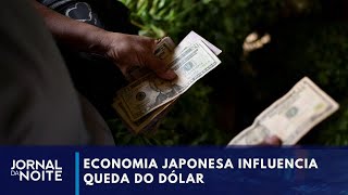 Dólar cai com dados positivos da economia japonesa  Jornal da Noite [upl. by Kerek]