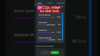 SSC CGL🎯 10 Sept 3rd Shift 2024 Analysis📚 Marks147✅ssc ssccgl sscexam [upl. by Halas]