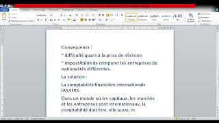 consolidations et normes comptables internationales Introduction [upl. by Uile]