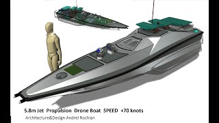 quotNODACHI quot58m Jet Propulsion Drone Boat SPEED 70 knots ArchitectureampDesign Andrei Rochian [upl. by Leventhal]