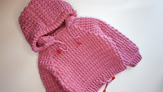 How to crochet quotNovemberquot sweater for children  Part 2 [upl. by Sullivan]