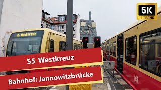 5K SBahn Berlin Gleichzeitige S3 Abfahrt und S5 Einfahrt Jannowitzbrücke [upl. by Teena216]