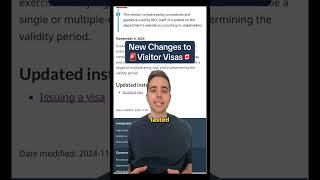 New Changes to Visitor Visas [upl. by Sidhu]