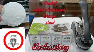 UNBOXING TRODAT IDEAL SEAL EMBOSSER  COMPANY SEAL  UNBOXING EMBOSEDSEAL TRODAT INDIA SEAL DD [upl. by Einot647]