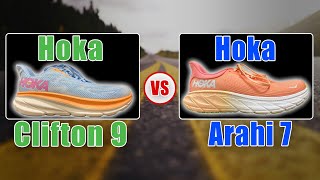 Hoka Clifton 9 vs Hoka Arahi 7 [upl. by Anatol]