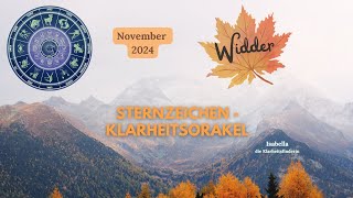 Widder  Sternzeichen November 2024  Du spürst dass Du etwas anderes möchtest – Veränderungsprozess [upl. by Acacia]