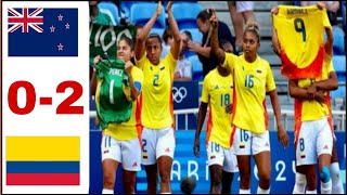 Nueva Zelanda vs Colombia Femenino 02 Todos los goles  Resumen ampliado del gol de Leicy Santos [upl. by Henryson137]