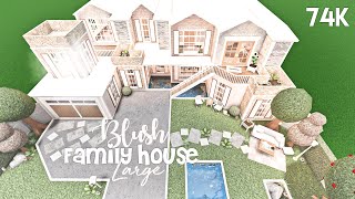 Blush Large Family House  Bloxburg Build [upl. by Adigirb]