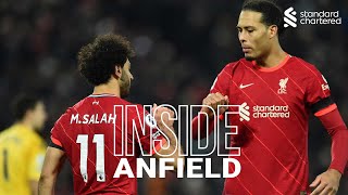 Inside Anfield Liverpool 10 Aston Villa  Salah wins it on Steven Gerrards return [upl. by Asp]