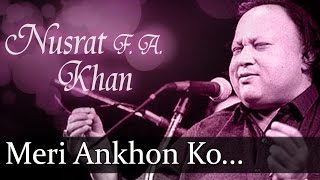 Meri Ankhon Ko Ankhon Ka  Nusrat Fateh Ali Khan  Top Ghazal Songs [upl. by Auj]