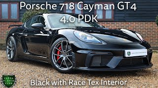 4K Porsche 718 Cayman GT4 40 PDK registered November 2022 72 finished in Black [upl. by Reviere]