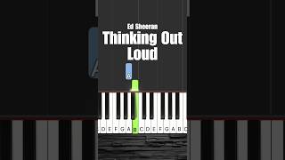 Thinking Out Loud EASY Piano Tutorial piano shorts [upl. by Caryn]