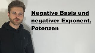 Negative Basis und negativer Exponent Potenzen  Verständlich erklärt [upl. by Anicnarf]