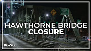 Hawthorne Bridge eastbound lane closure on Monday [upl. by Lemor523]