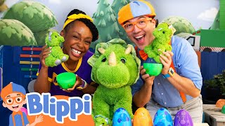 Counting 1 to 10 with Blippi Dino Egg Hunt Adventure  Educational Videos for Kids [upl. by Enna29]