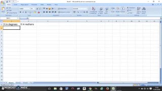 Converting Degrees to Radians using Excel [upl. by Llarret]