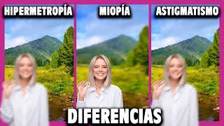 🟪 Diferencia entre MIOPIA HIPERMETROPIA y ASTIGMATISMO [upl. by Draneb]