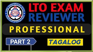 LTO Exam Reviewer 2023  Professional Drivers License Exam Reviewer  Tagalog Version Part 2 [upl. by Otrevogir]