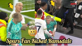 Ramsdale Kicked by SPURS Fans After Richarlison vs Ramsdale in Heated exchange  Arsenal vs Spurs [upl. by Ymmat]