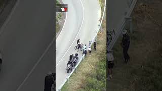 Brandon McNulty Helped Out Of The Bushes After Crash In Vuelta a España 2024 Stage 13 [upl. by Anirdna]