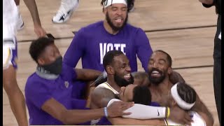 Lakers Celebrate Their 2020 NBA Championship  Final Moments Of Game 6 [upl. by Aelat18]