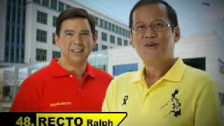 Ralph Recto TV Ad with Noynoy Aquino [upl. by Lytle]