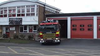 Leicestershire Fire amp Rescue Service Wigston PrL05reg Scania Turnout April 2006 [upl. by Kcaj]