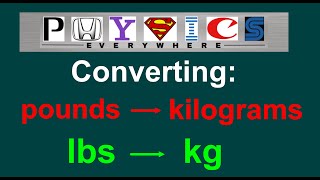 EASY Converting pounds lbs to kilograms kg [upl. by Trefor483]