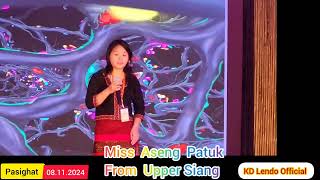 Melody Presented by Miss Aseng Patuk in Solo Competition from Upper Siang at Adi Youth Fest [upl. by Zetrok667]