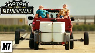 Can you escape a fishtailing trailer  Motor MythBusters  MotorTrend [upl. by Uase]